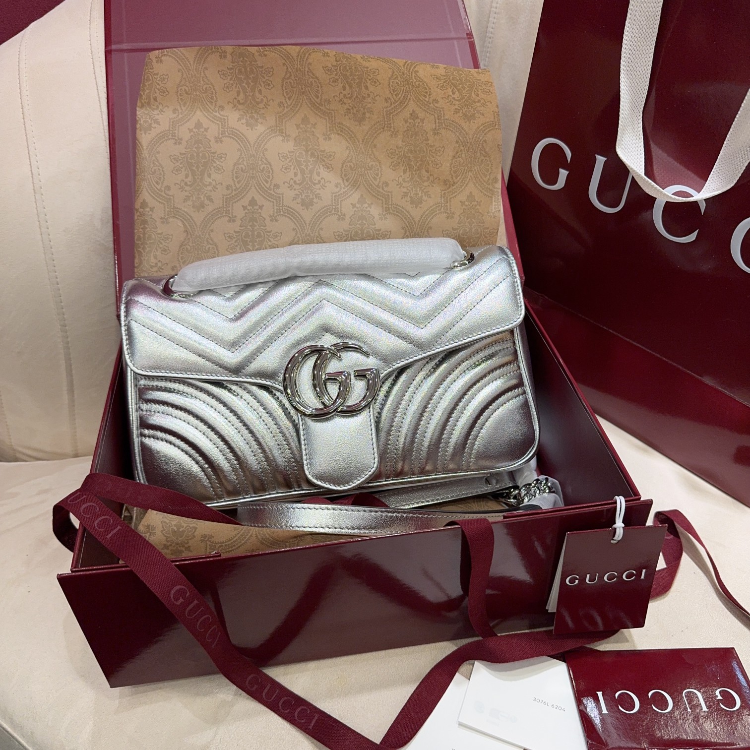 TOP GUCCI Geometric Series GG Marmont Bags 16.5*10*5cm /22*13*5cm - 2 Color