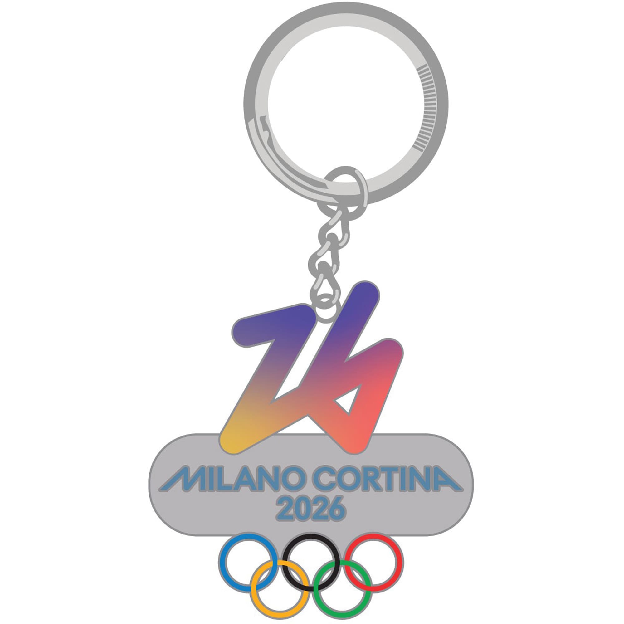 Milano Cortina 2026 Olympics Cut Out Keyring
