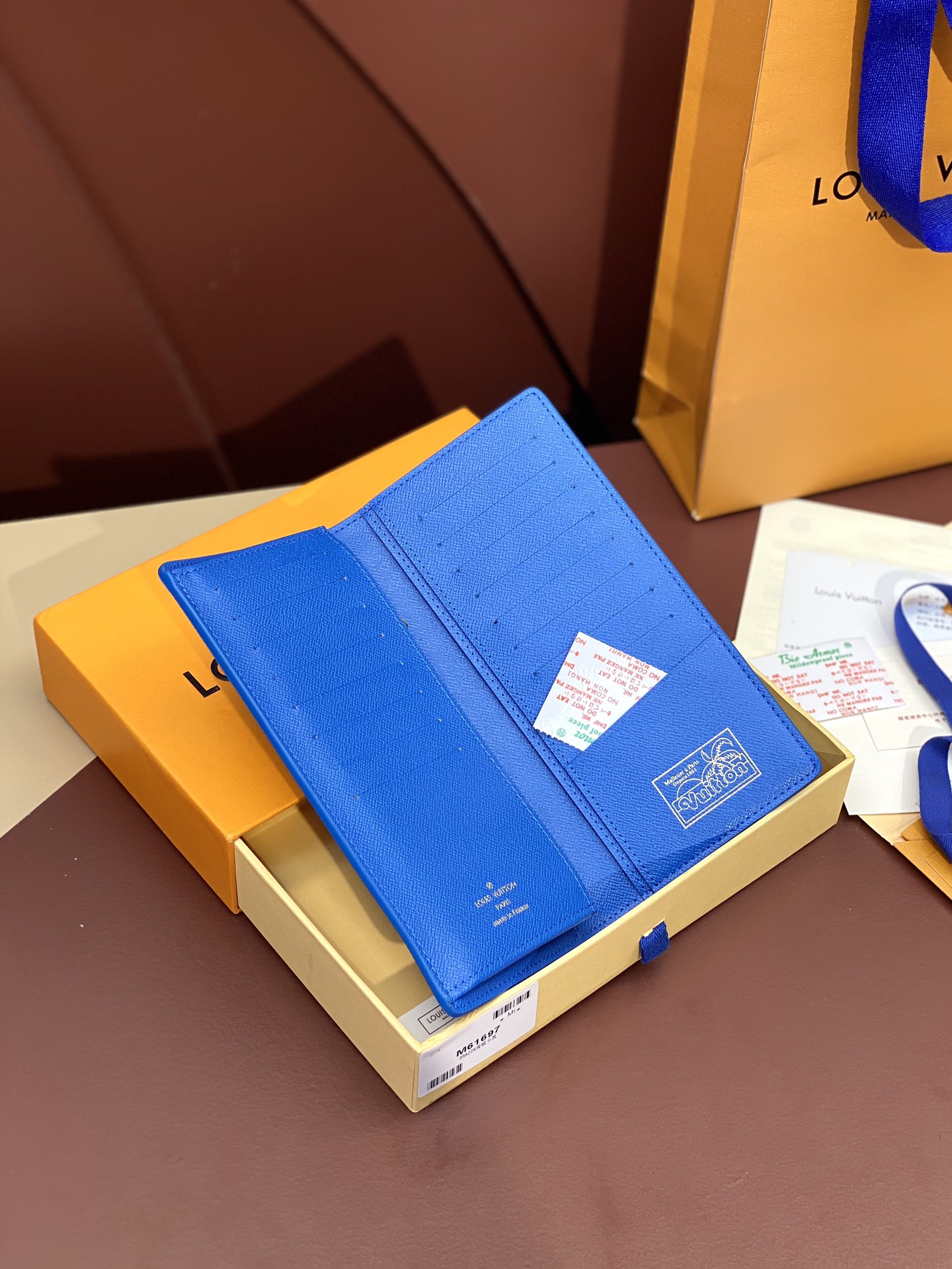 TOP Louis Vuitton LV Monogram Eclipse Wallet 19X10cm - Blue