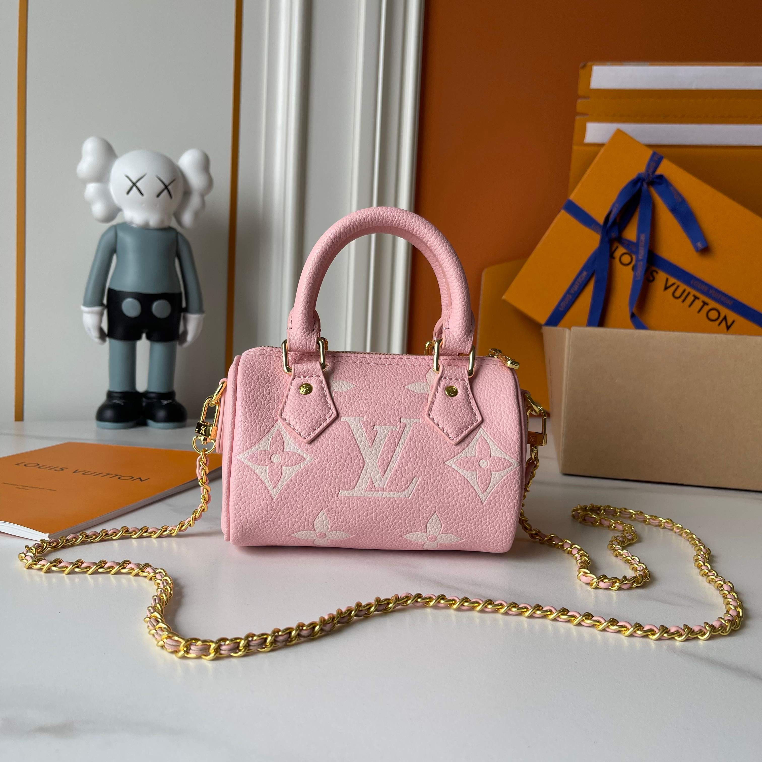 TOP Louis Vuitton LV Nano Speedy Monogram Bag 16x11x9cm - Pink