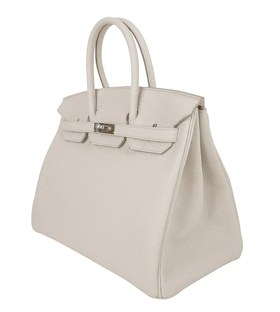 Birkin 35 Bag Beton Clemence Palladium Hardware