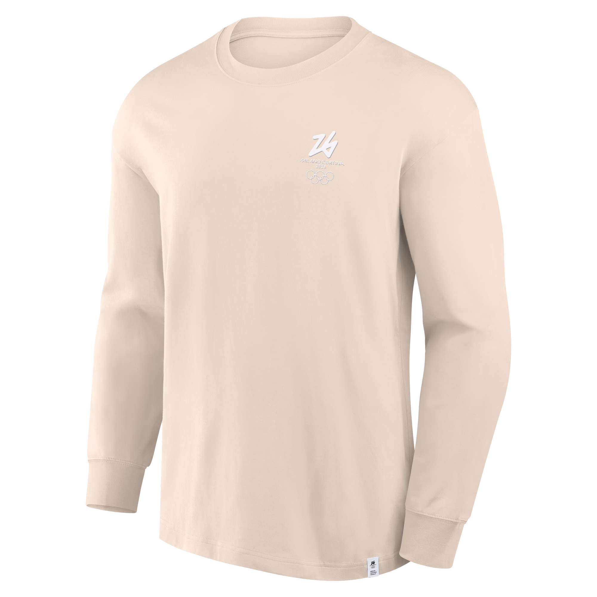 Milano Cortina 2026 Olympics Street Long Sleeve T-Shirt - Cream