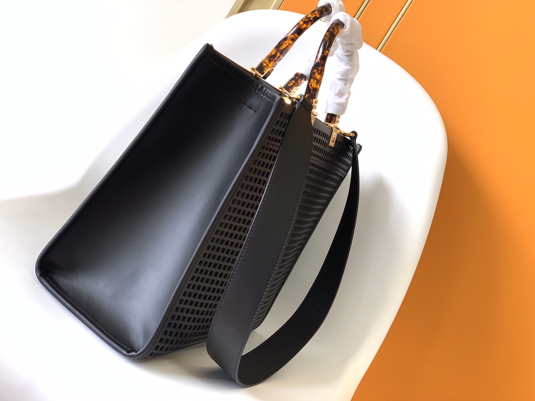 TOP FENDI Sunshine Tote Bag Medium 35-17-31cm - Black