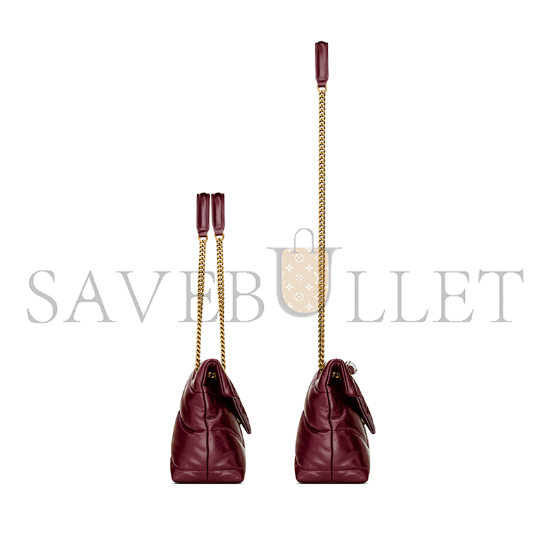 YSL PUFFER SMALL IN SHINY LEATHER 577476AAFE16593 (29*17*11cm)
