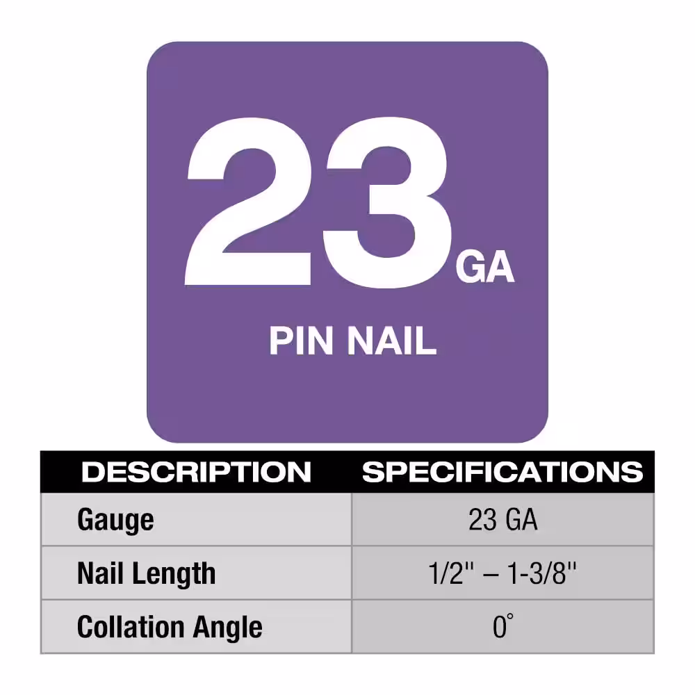 M12 12-Volt 23-Gauge Lithium-Ion Cordless Pin Nailer (Tool-Only)