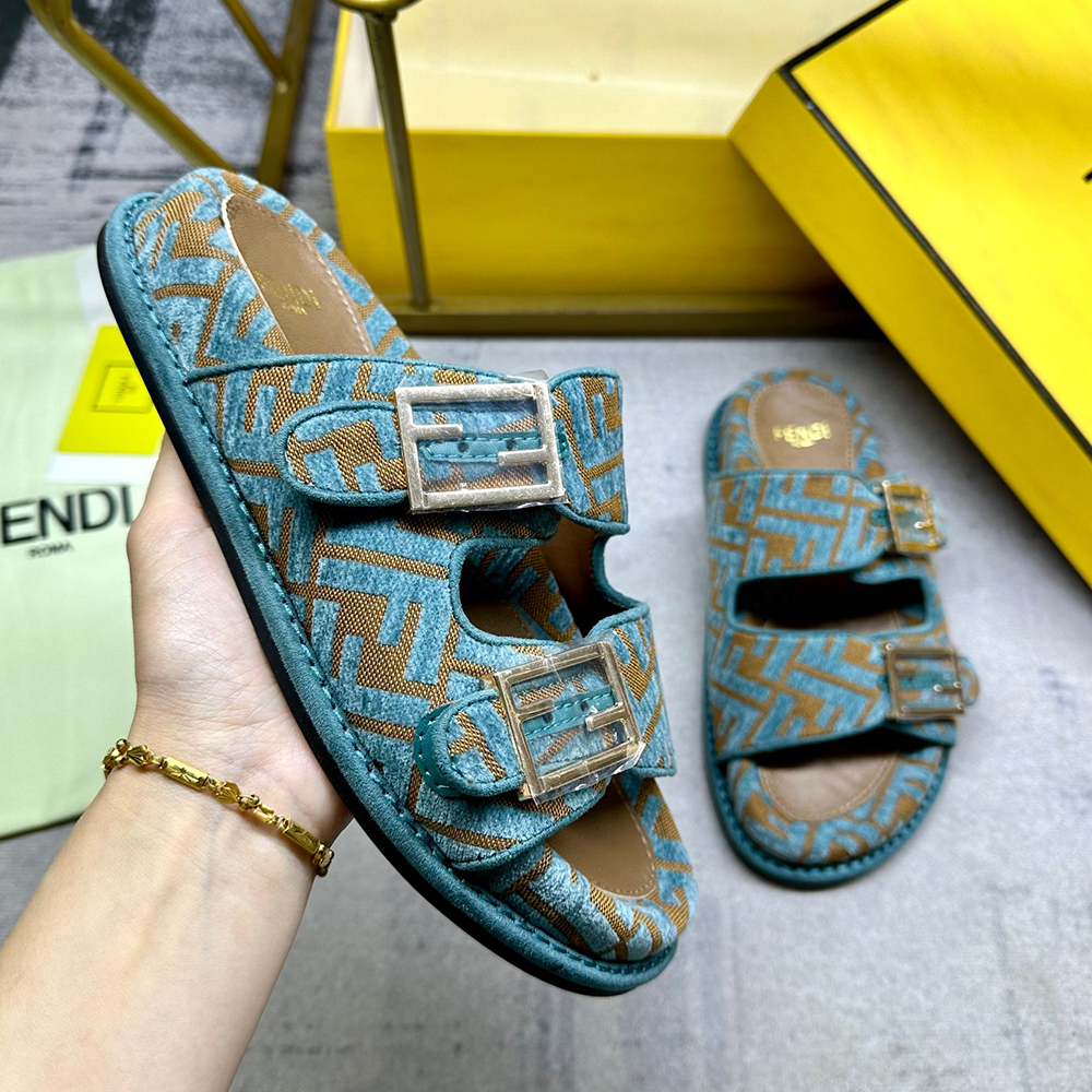 Fendi Feel cotton fibre slides (Replica)