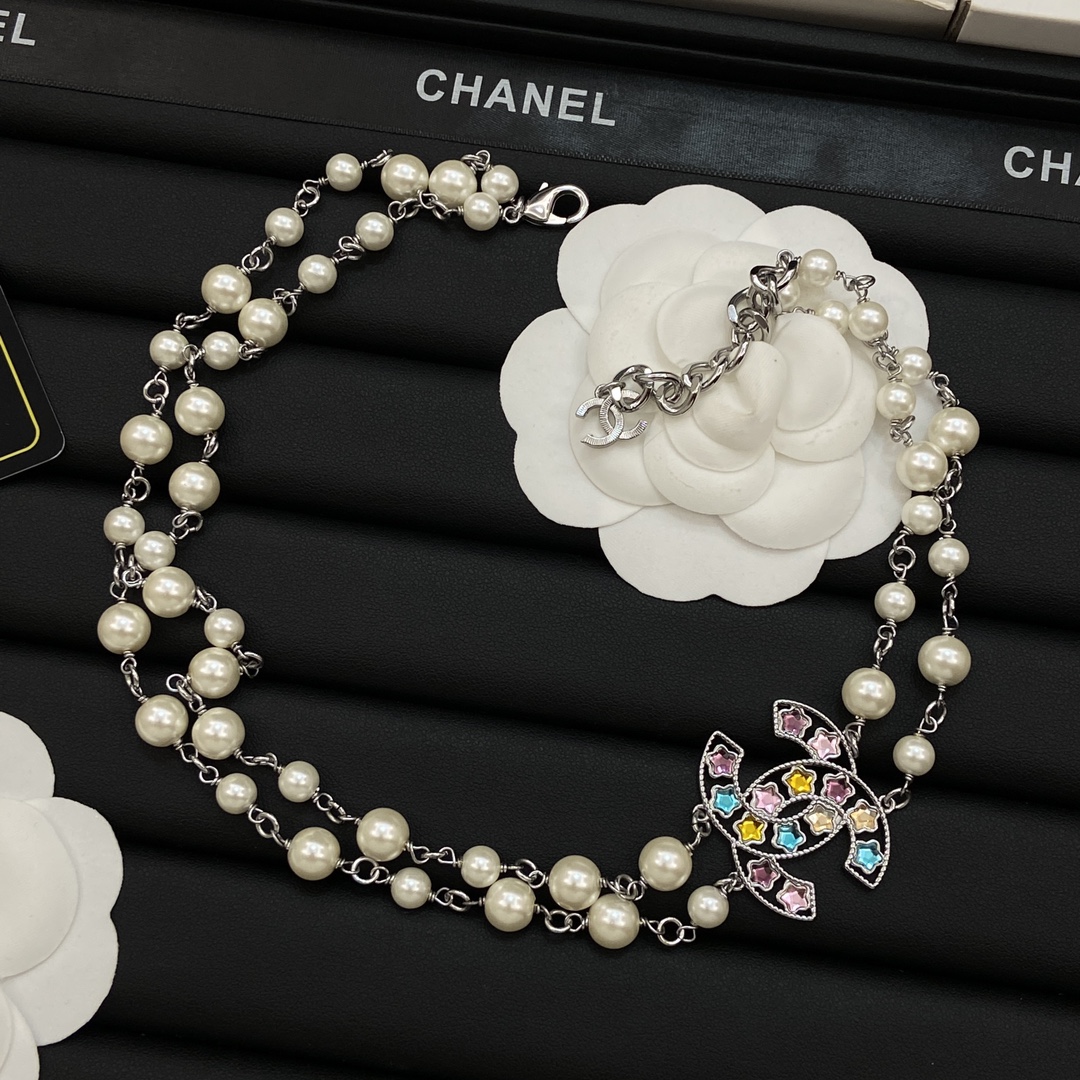TOP CHANEL CC Double Layer Necklaces - 2 Colors