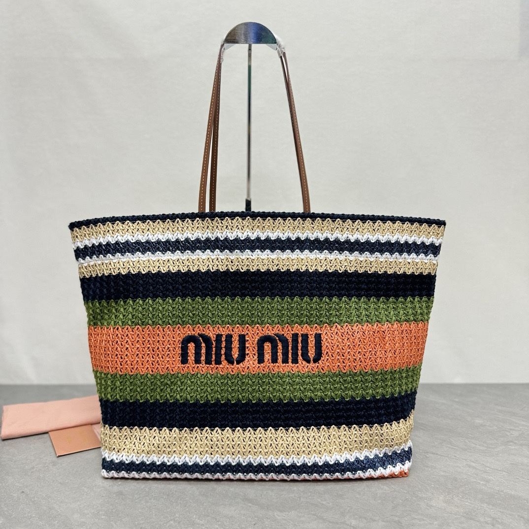 TOP Miu Miu Woven Tote Bag  40*34*16cm/30*38cm - Two Styles