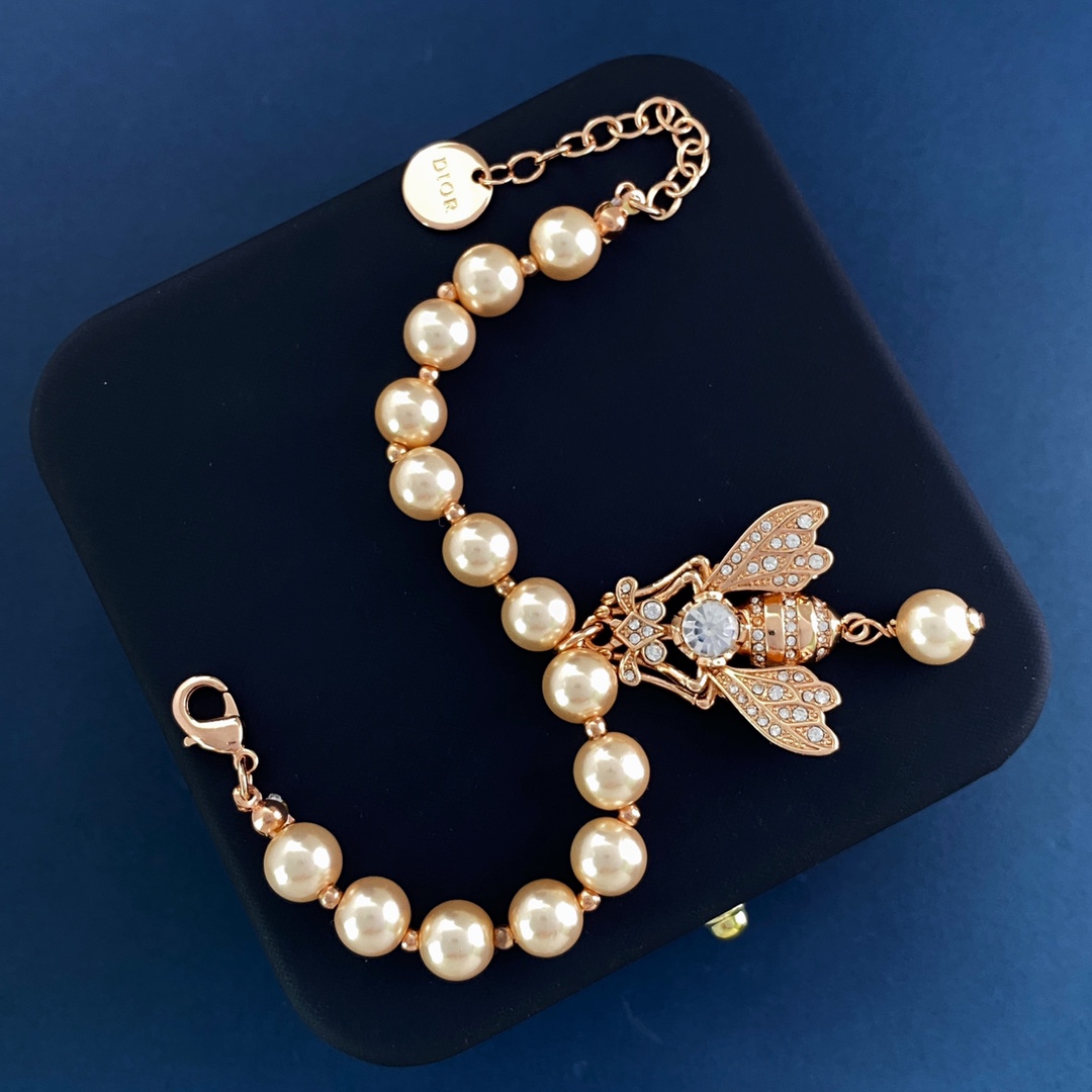 TOP Christian Dior Bee Bracelet - Rose Gold