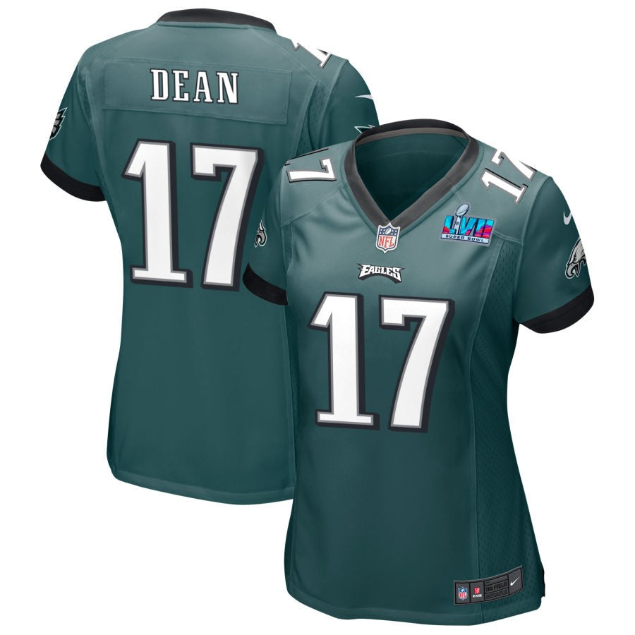 Nakobe Dean Philadelphia Eagles  Women's Super Bowl LVII Game Jersey - Midnight Green
