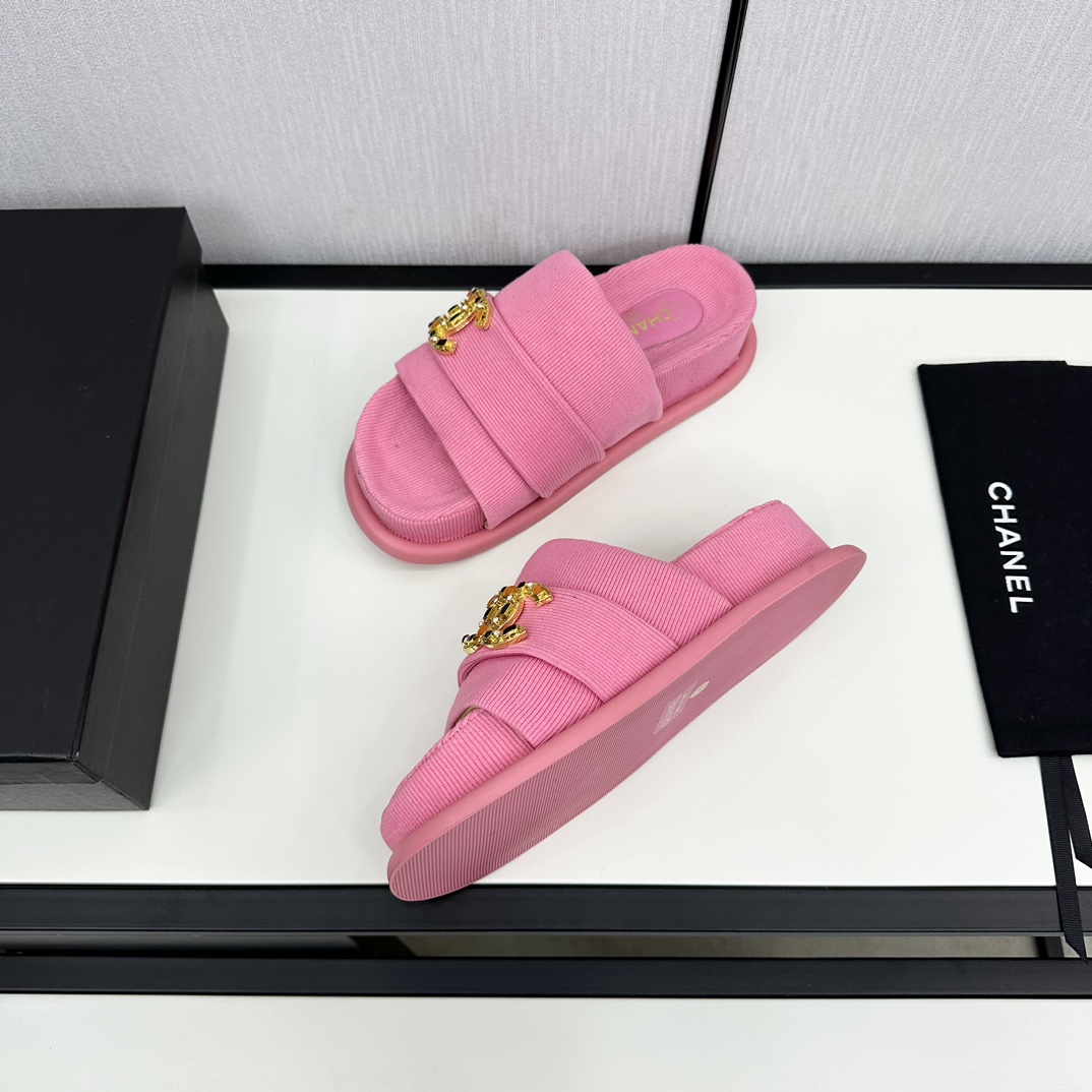 TOP CHANEL CC Platform Slippers - 6 Color