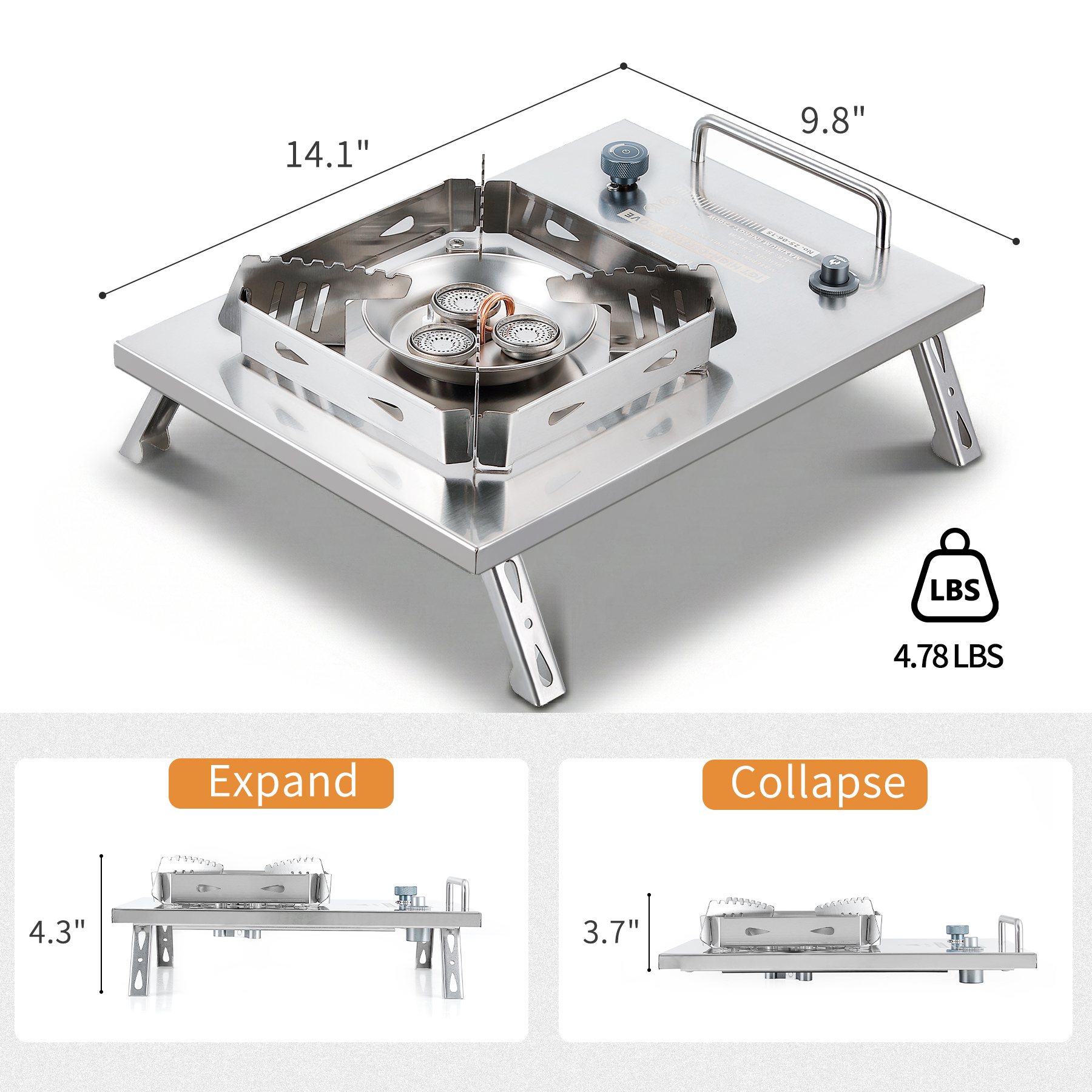 Foldable IGT Gas Camping Stove