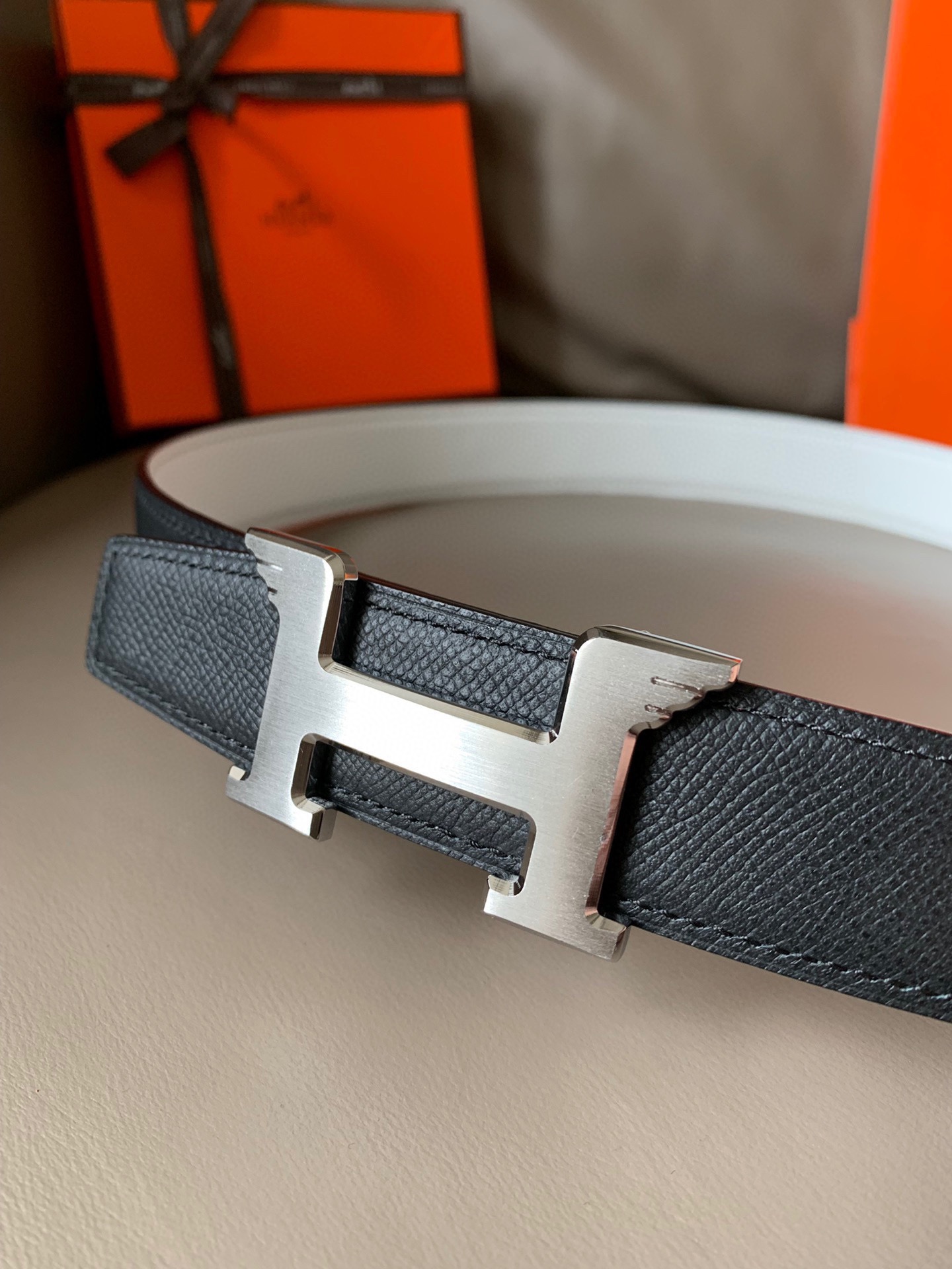 TOP HERMES Double Sided Waistband - 3.2CM