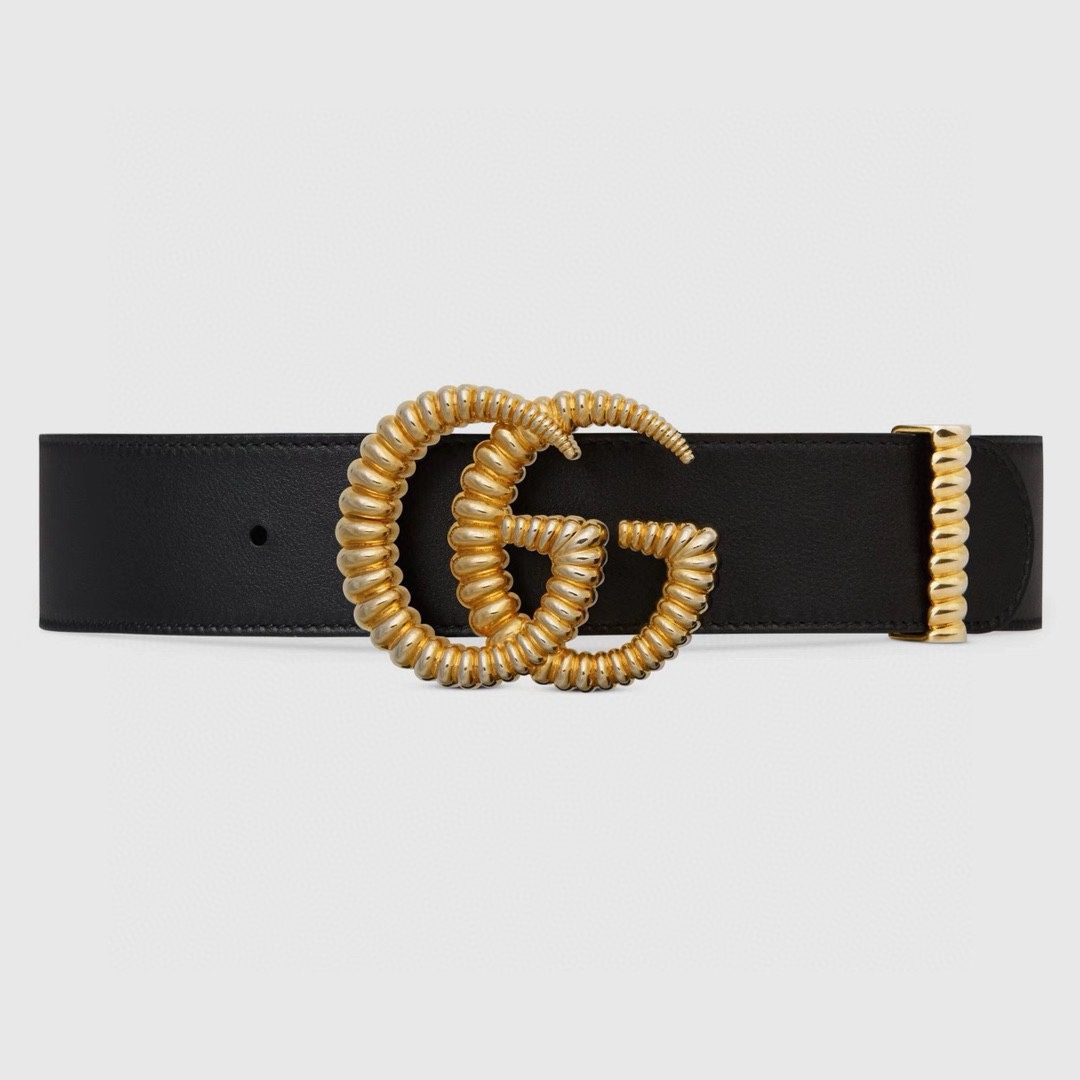 TOP GUCCI Cowhide Antique Copper Screw Double G Buckle Waist Belts - 2 Colors - 4CM