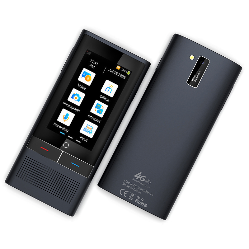 Z6 Android IPS Color Electric Dictionary with 3.0 Inch Touch Screen for Business AI Voice Supports Online and Offline Touch Screen