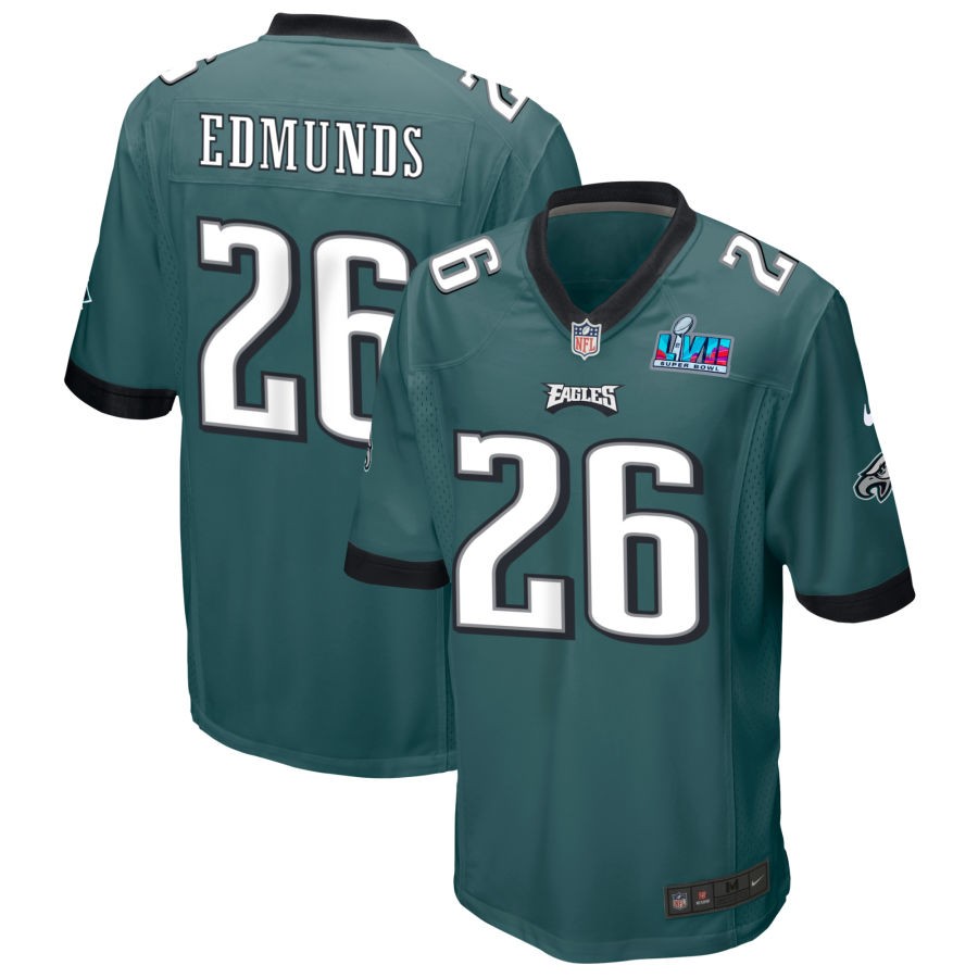 Terrell Edmunds Philadelphia Eagles  Super Bowl LVII Game Jersey - Midnight Green
