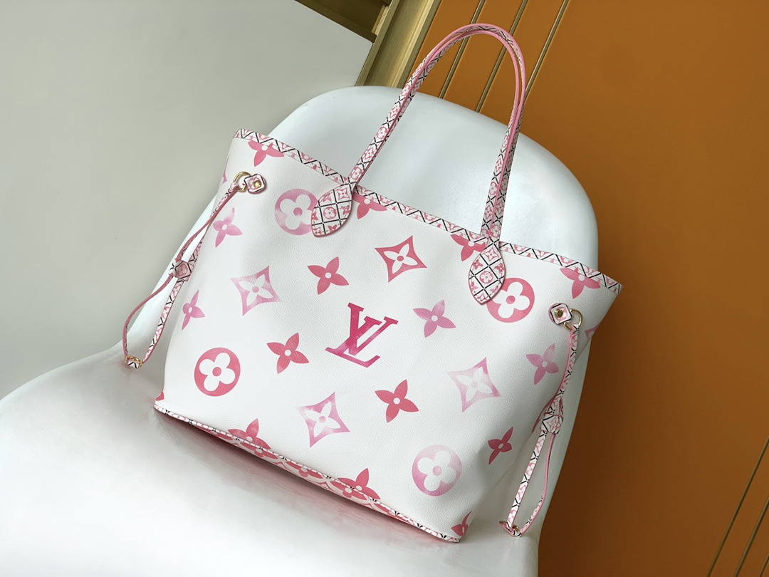 TOP Louis Vuitton LV Neverfull Giant Monogram Bag 31 x 28 x 14 cm - Pink