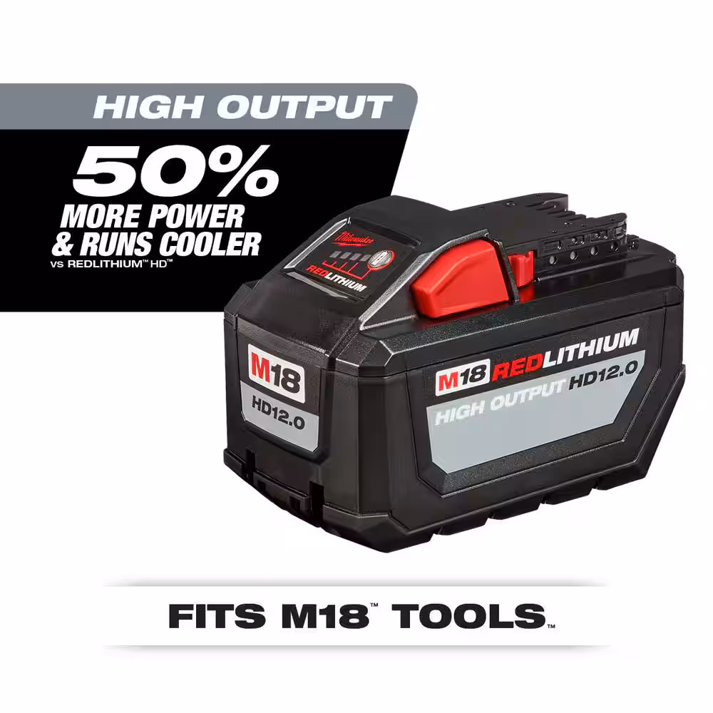 M18 18-Volt Lithium-Ion High Output Battery Packs (1) 12.0 Ah and (2) 6.0 Ah Batteries