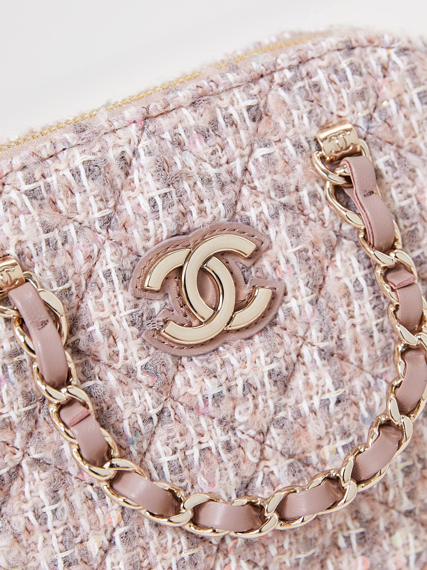 TOP CHANEL Shell Bag 15x20x6cm - Pink