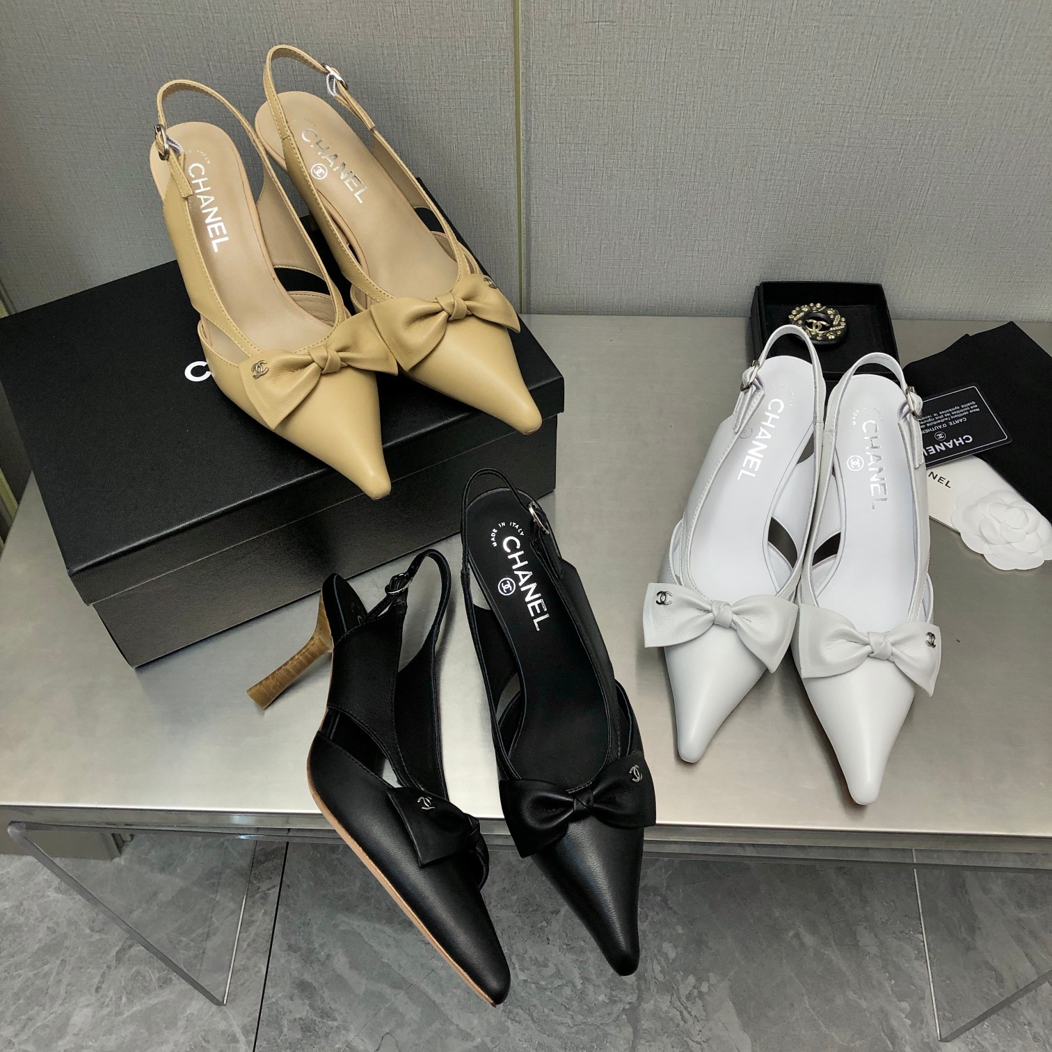 TOP CHANEL INew Bow High Heels - 7cm - Three Colors