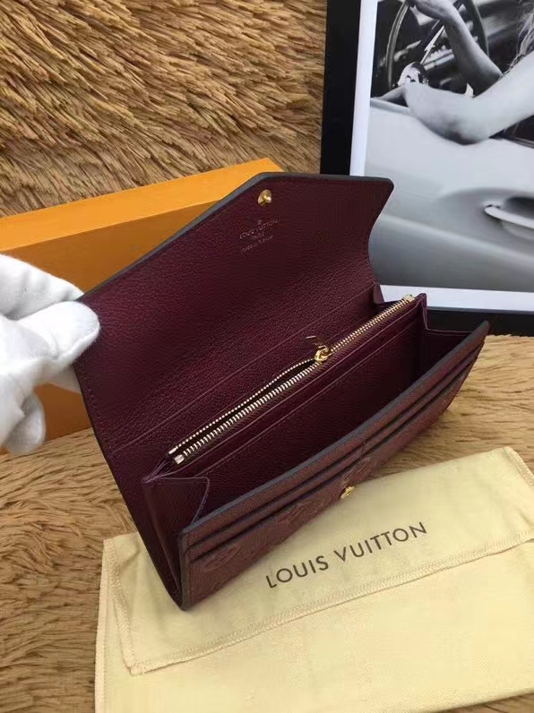 TOP Louis Vuitton LV Sarah Empreinte Wallet 19cm - 6 Colors