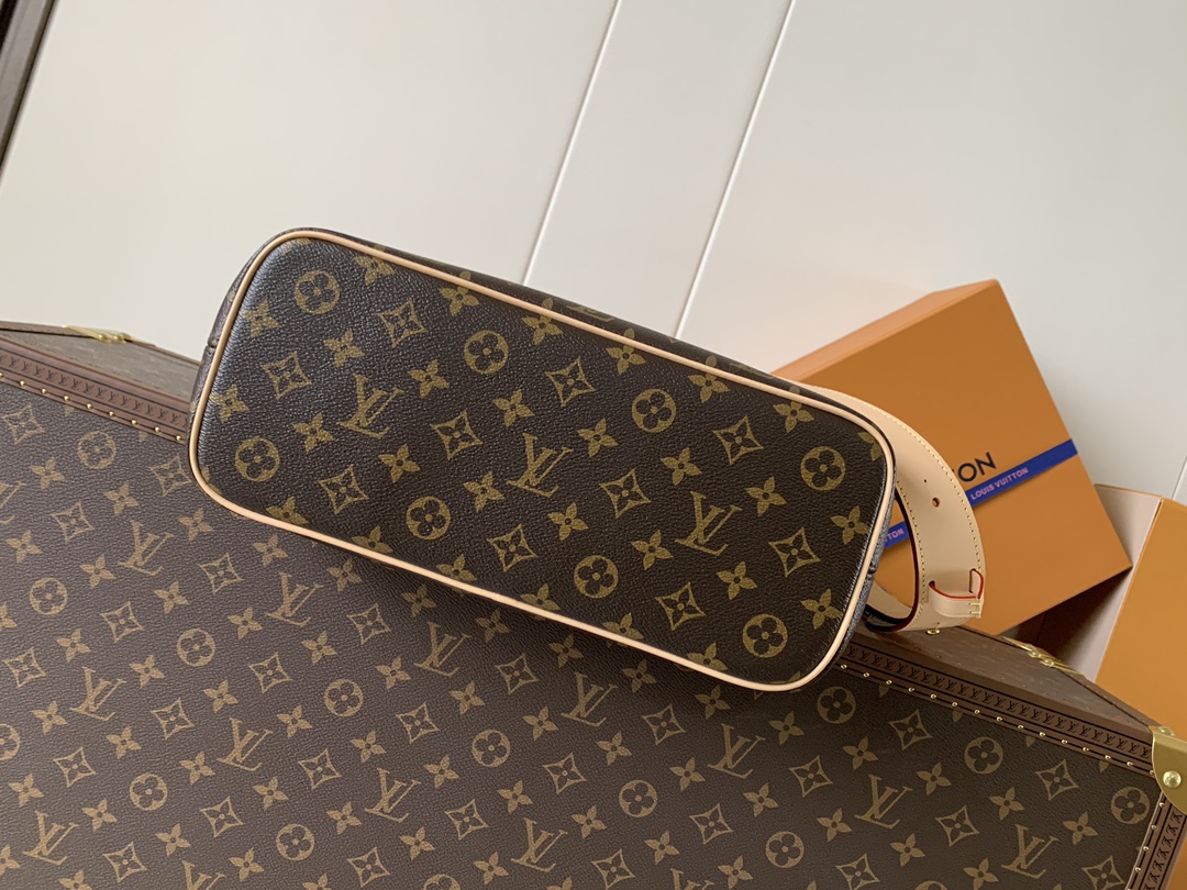 TOP Louis Vuitton LV Lockit BB Handbag 33x24x12cm/36x30x15cm - Brown