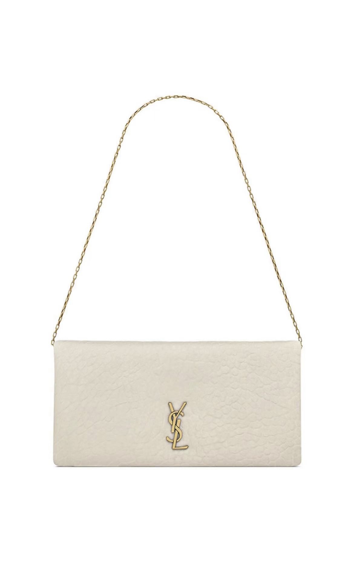 TOP Yves Saint Laurent YSL Calypso Bag 24x20x3cm - Black /White& GHW