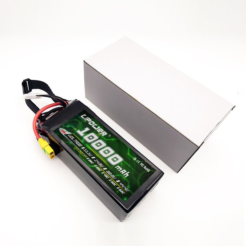 Drone battery 10000mAh 11.1/22.2V 4S 6S RC FPV plane quadcopter lithium battery - lipowbattery