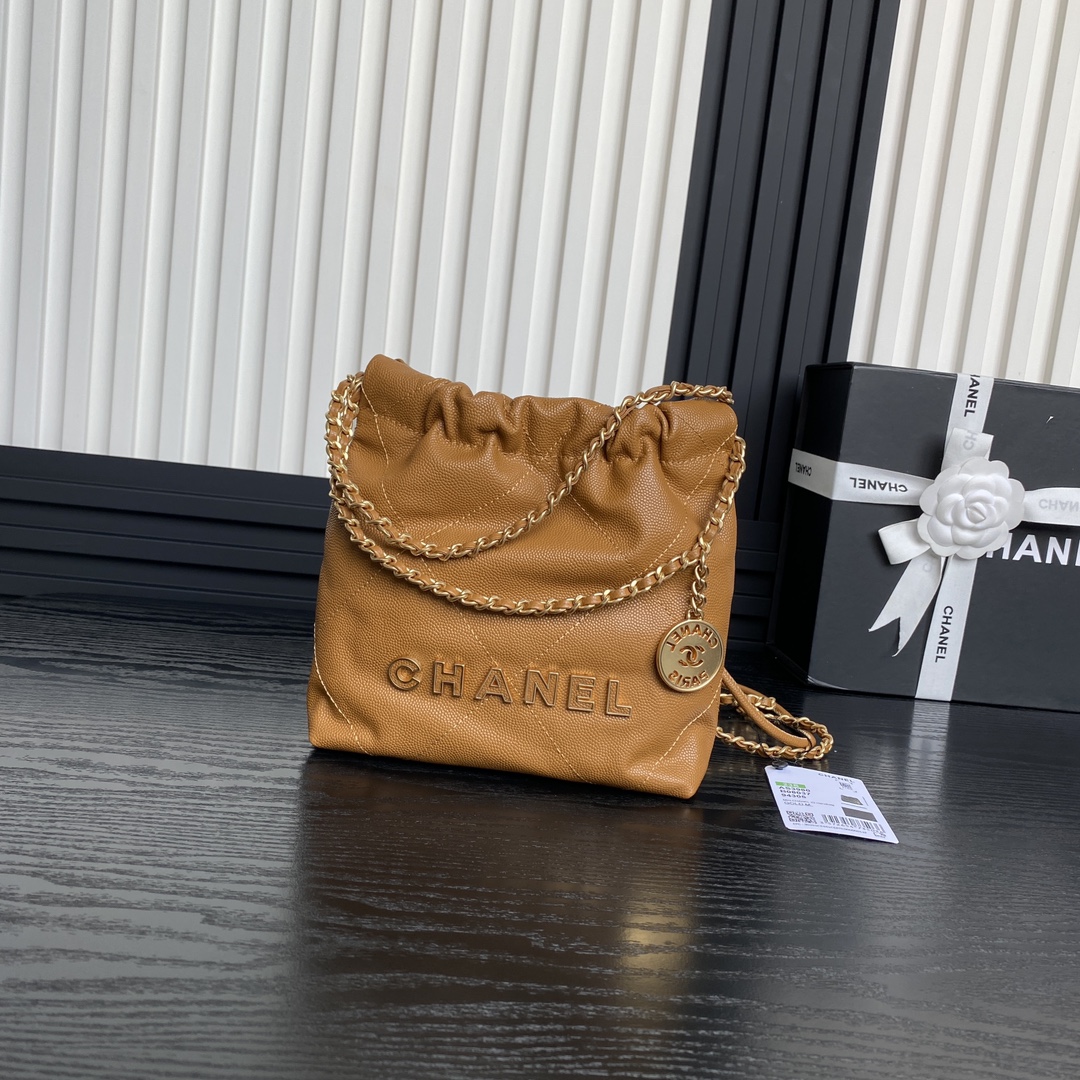 TOP CHANEL 24K 22 Bag mini 20cm - 2 Color
