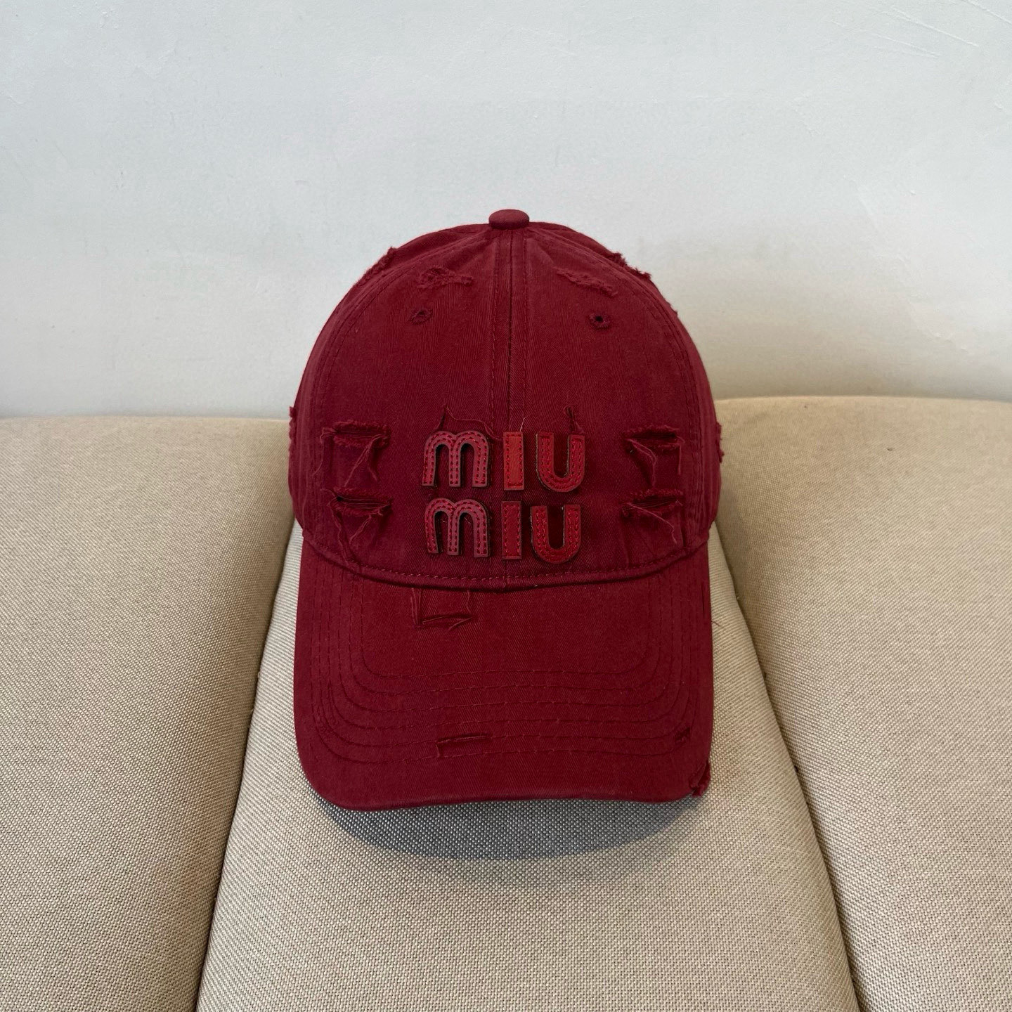 TOP Miu Miu Baseball Cap - Red