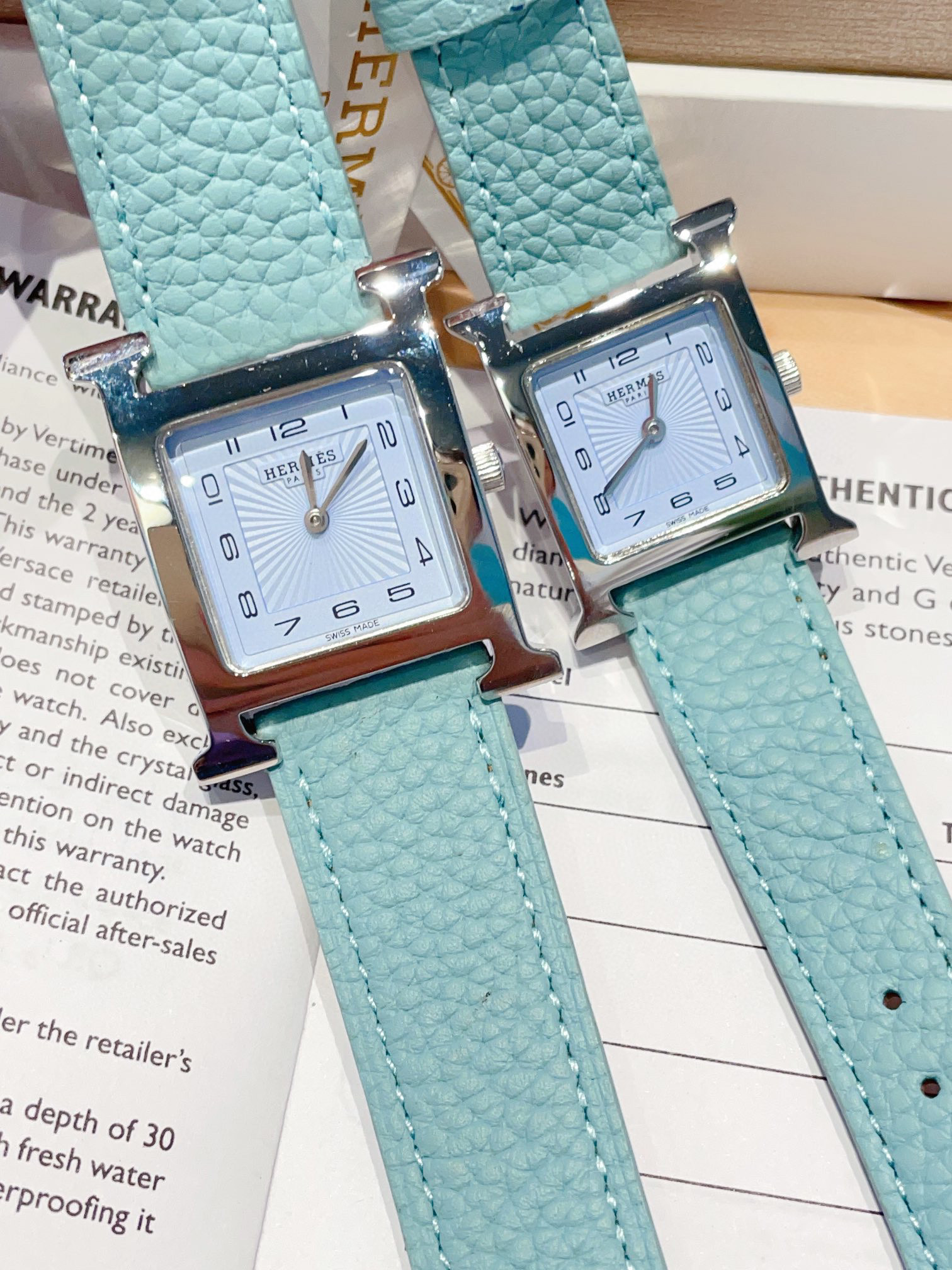 TOP HERMES Heure H Watch 21/26mm - Blue