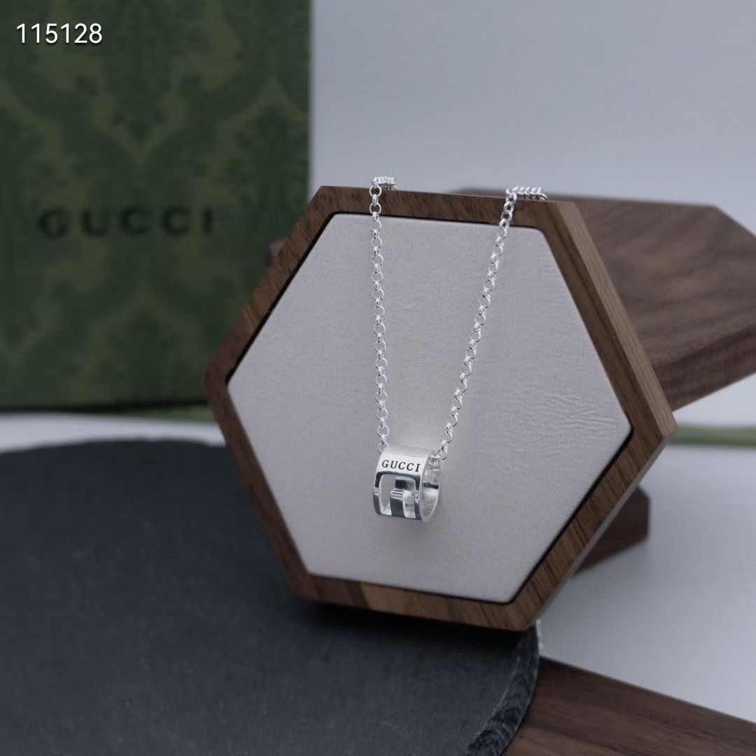 TOPGUCCI Classic Hollow Cylinder Pendant Necklace