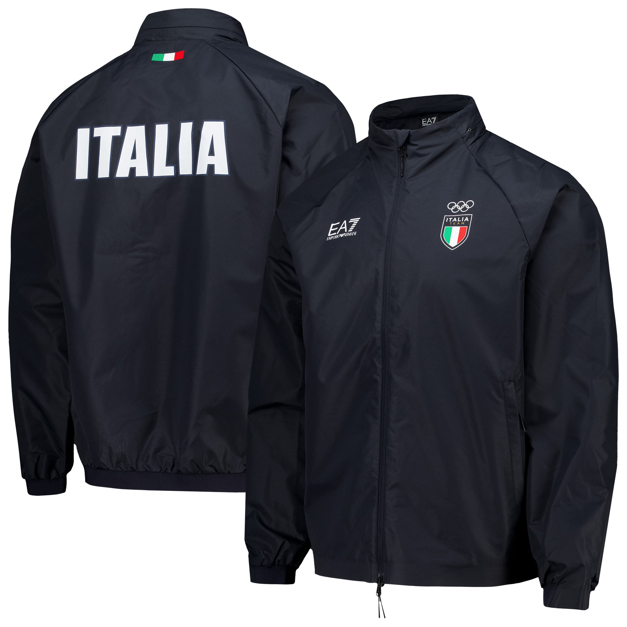 Team Italy EA7 Emporio Armani Tech Jacket - Navy