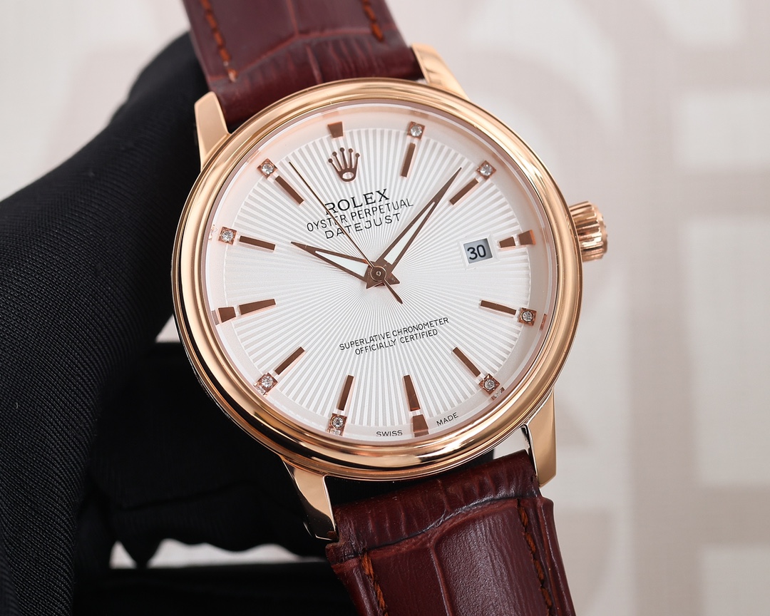 TOP ROLEX 40mm Watch - 2 Colors - White/Black Dial