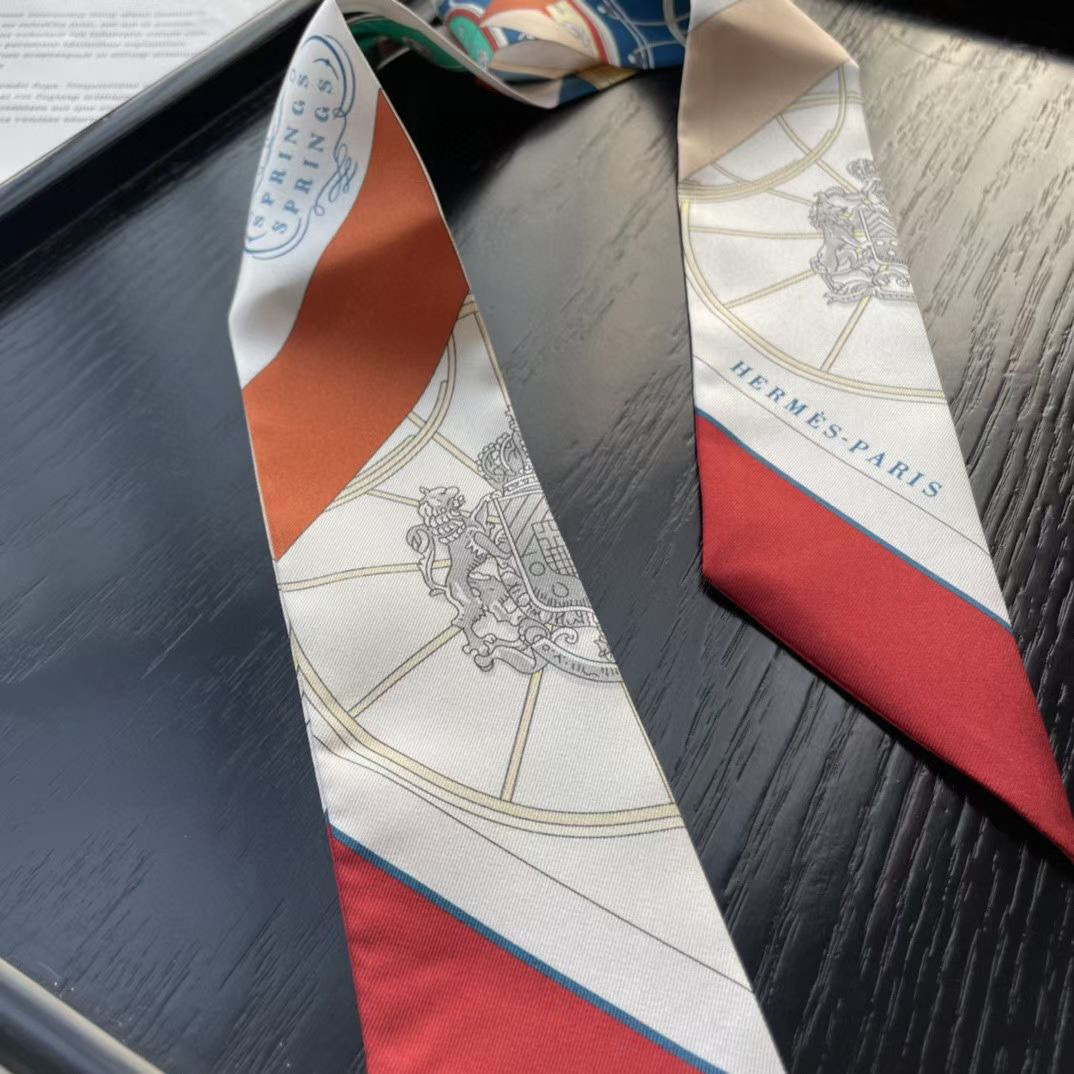 TOP HERMES Twilly Springs Springs Twilly 86 x 5 cm - Four Colours