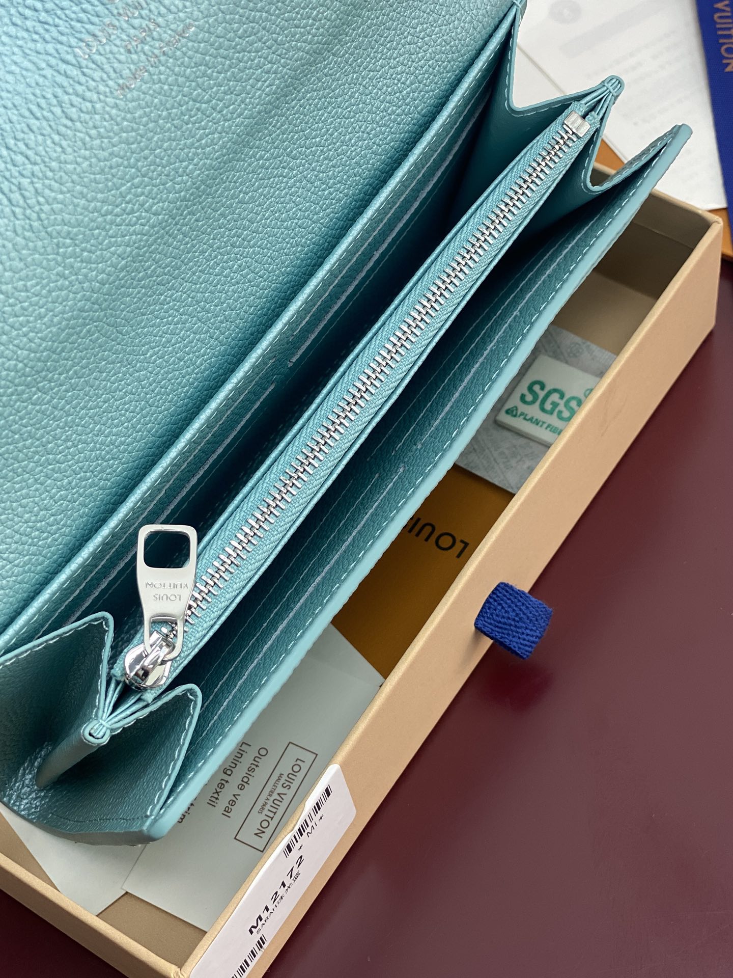 TOP Louis Vuitton LV Ski Sarah Wallet 19x10.5x2cm - Pearlescent Blue