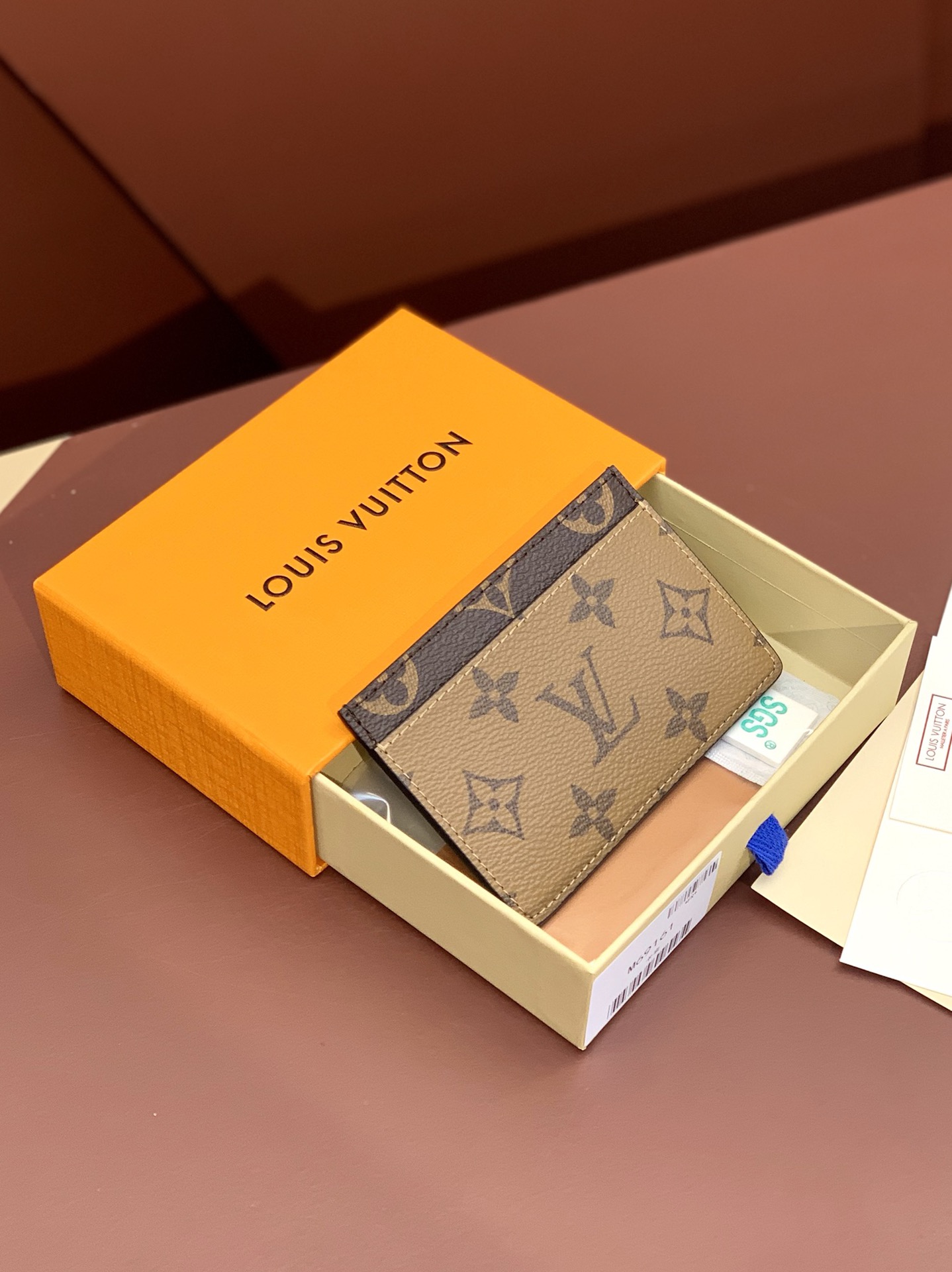 TOP Louis Vuitton LV Card Holder Monogram 11x7x0.6cm - Khaki/Brown