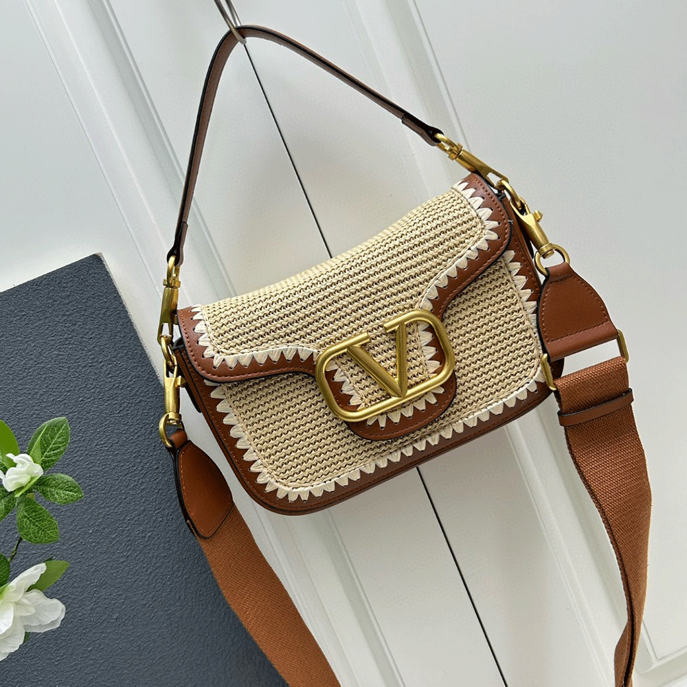 Valentino Garavanialltimewoven leather shoulder bag (Replica)