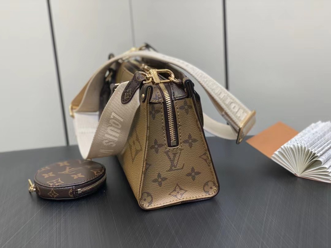 TOP Louis Vuitton LV  On The Go Bag  25x13x10 cm-Brown