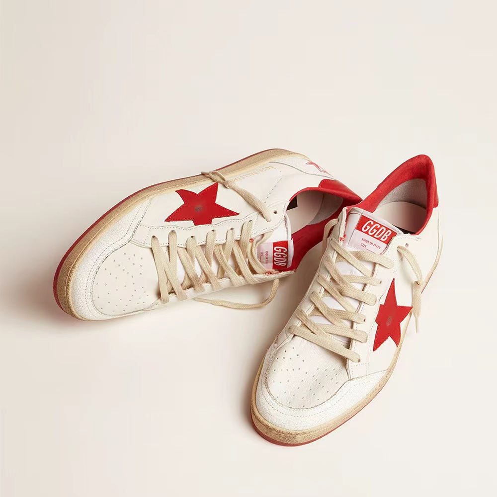 Golden Goose White Leather Ball Star (Replica)