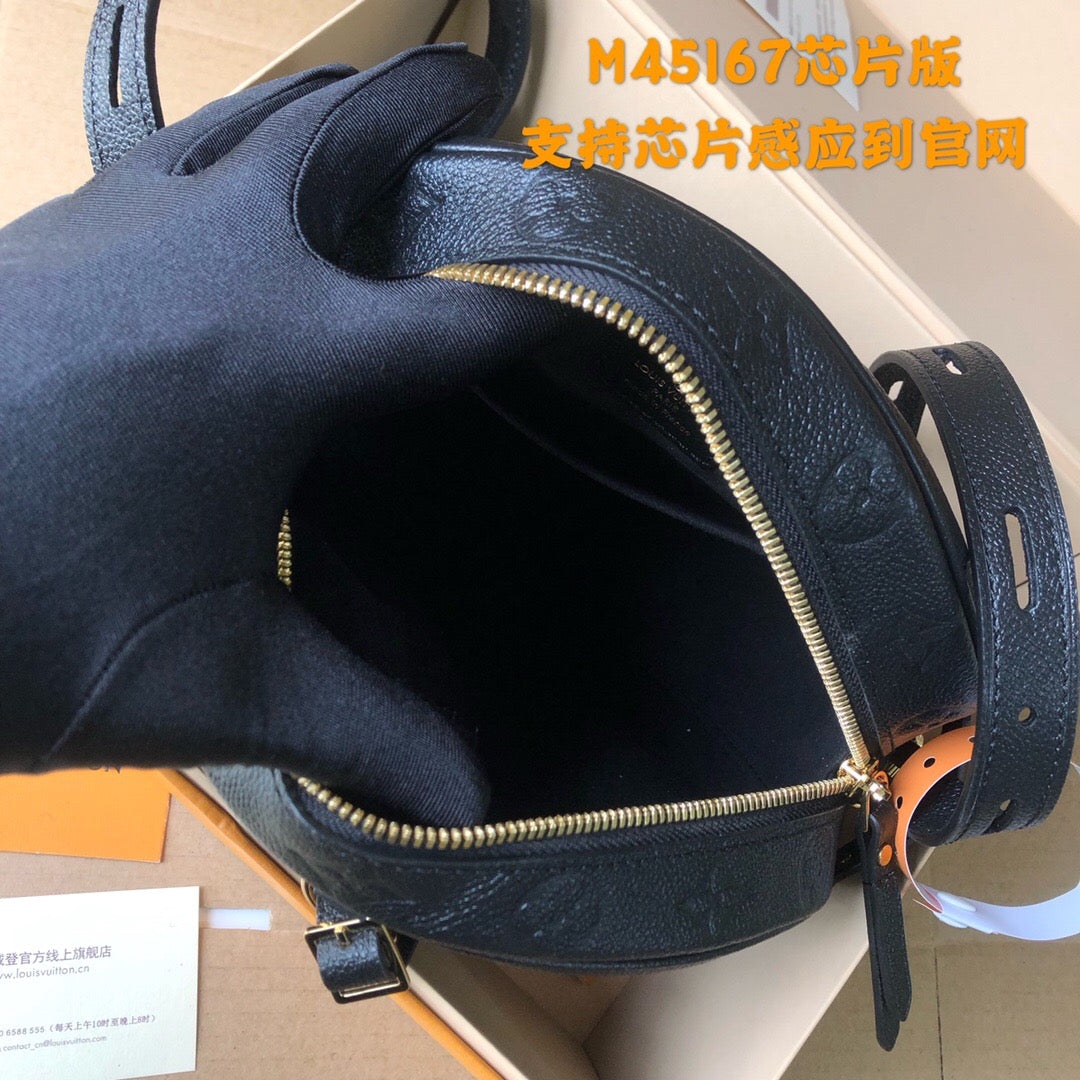 TOP Louis Vuitton LV Empreinte Boite Chapeau Souple Bag 20 x 22.5 x 8 cm- Black