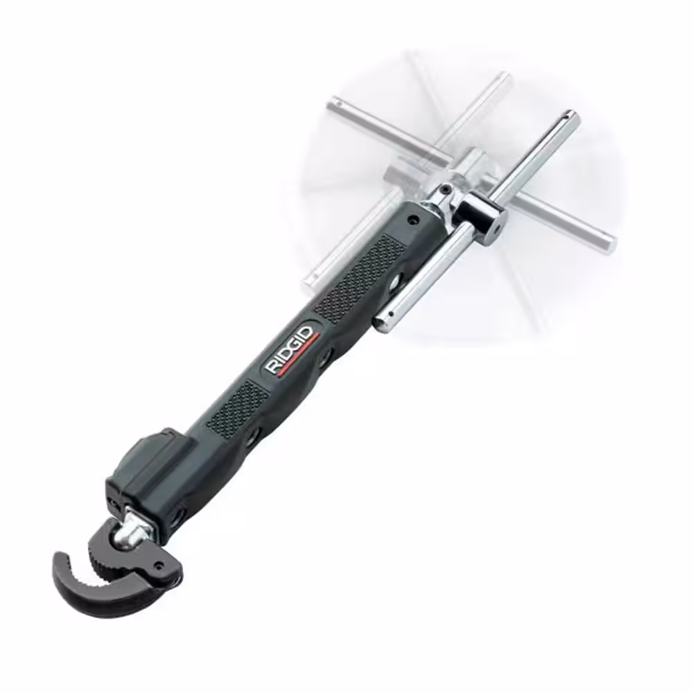 1/2 in. to 1-1/4 in. Adjustable 10 in. to 17 in. Telescoping LED Lit Basin Pipe Wrench for Faucet Install and Repair