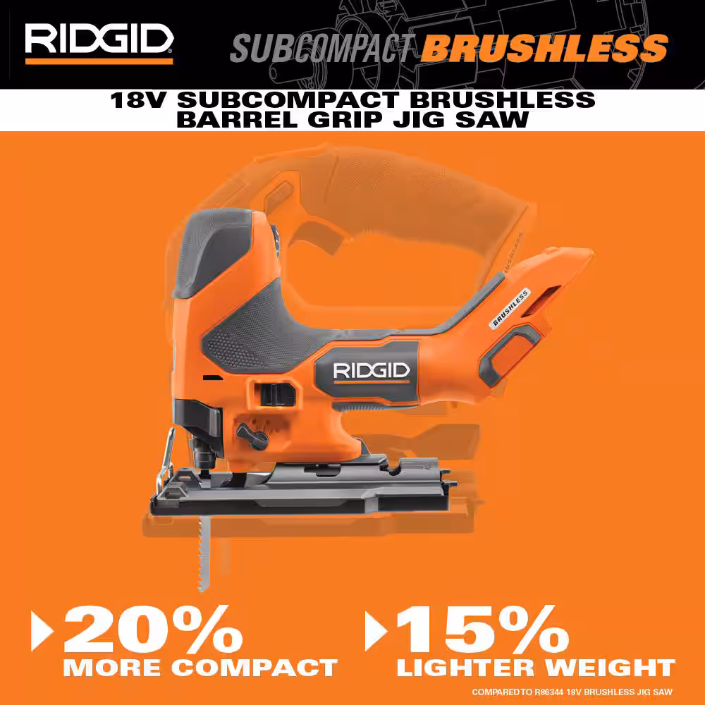 18V SubCompact Brushless Cordless Barrel Grip Jig Saw (Tool Only)