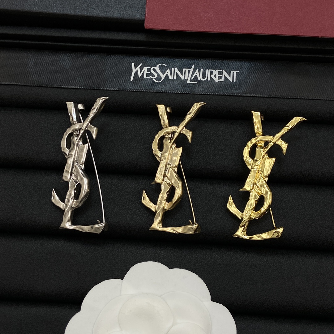 TOP Yves Saint Laurent YSL Brooch  - 3 Color