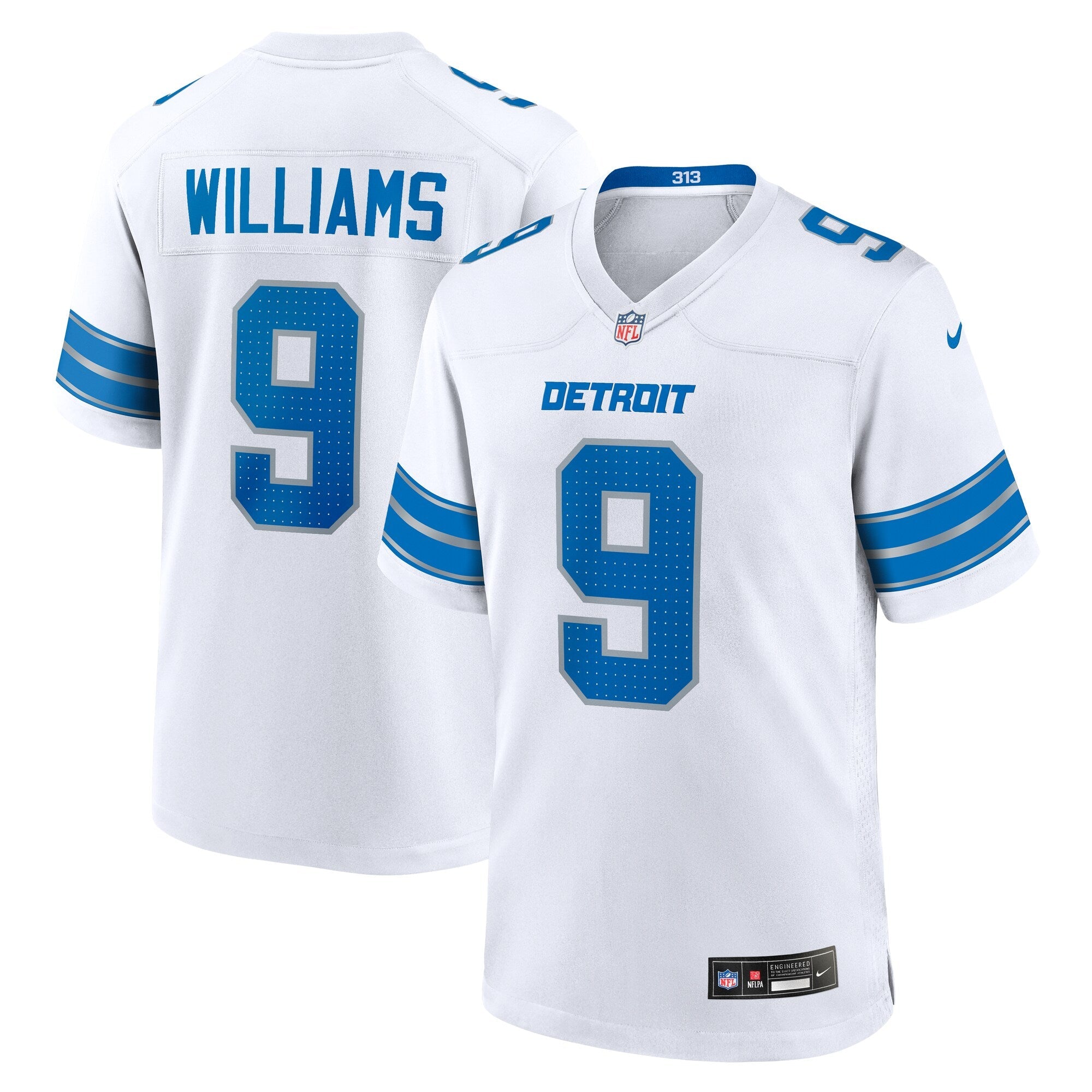 Jameson Williams Detroit Lions  White Game Jersey -  White
