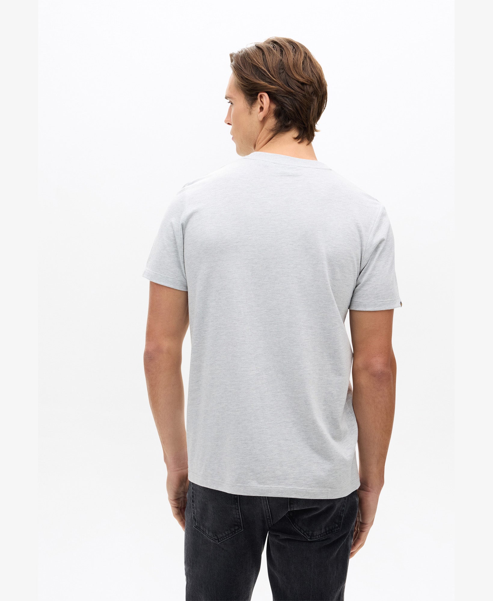 Athletic Essential Chest Tee | Mid Grey Marle