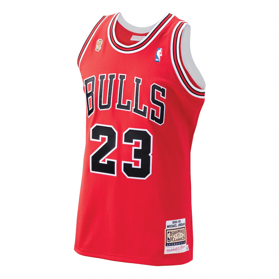 Chicago Bulls Michael Jordan 1995 Home Jersey By Mitchell & Ness - Scarlett
