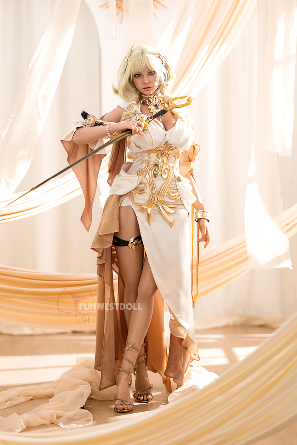 157cm/5ft2 G-Cup Blonde Cosplay Silicone Sex Doll - FSD042 #037SJ