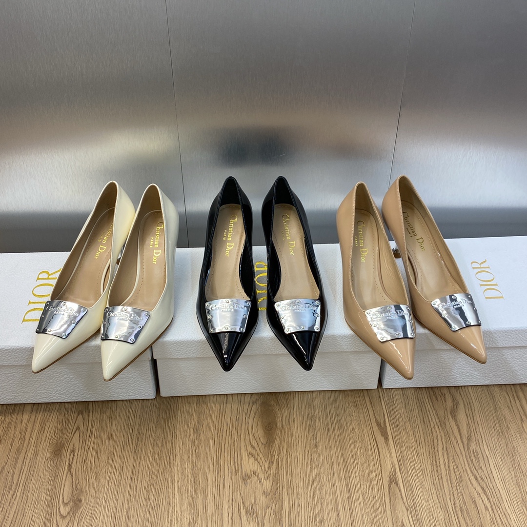 TOP Christian Dior Metal Buckle Heels - 3 Colour - 6.5cm