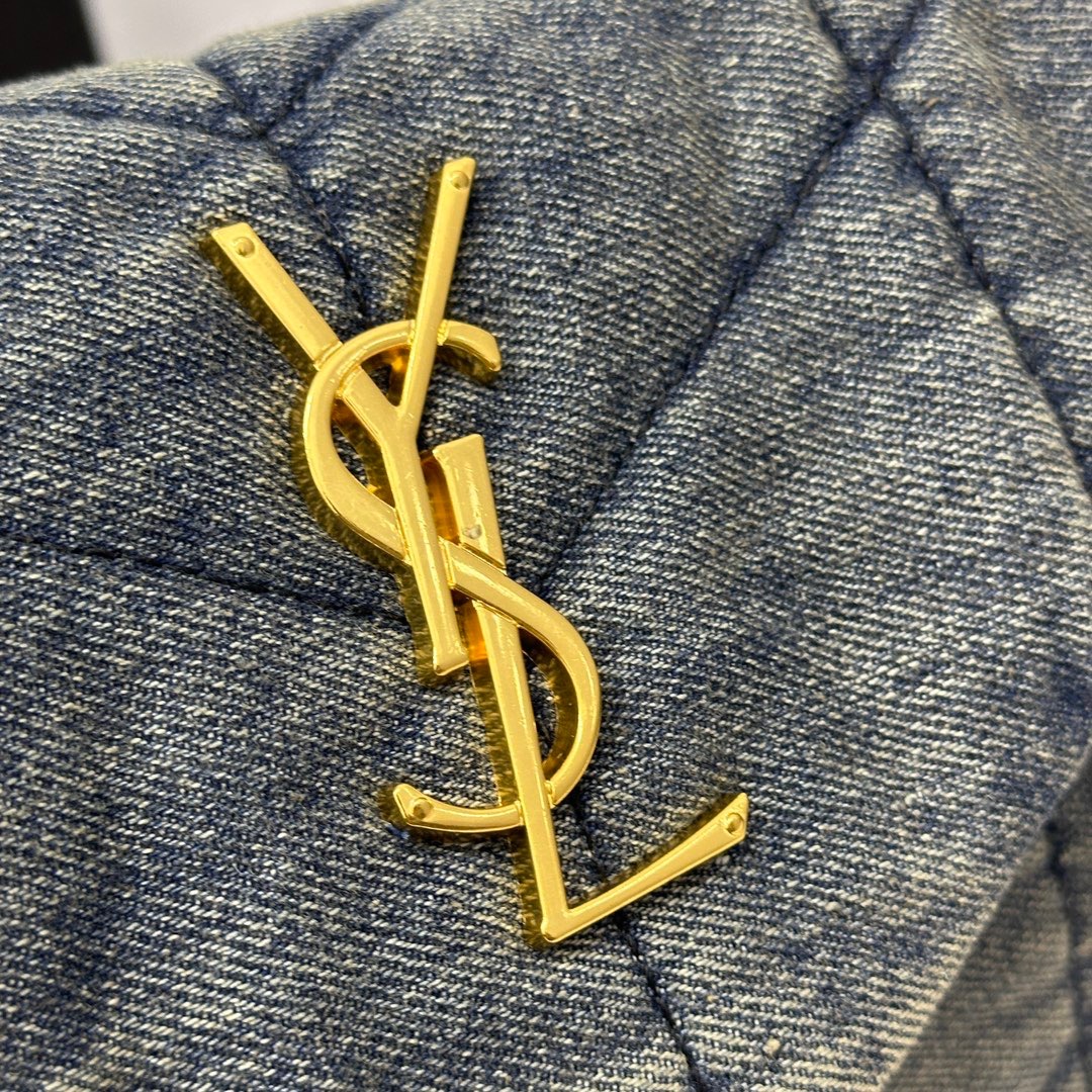 SAINT LAURENT YSL Loulou Puffer Denim Leather Bag(Replica)